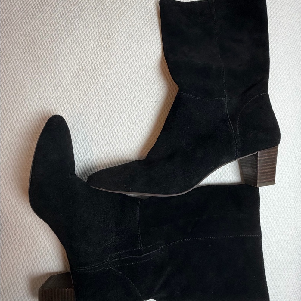 Lucky Brand Zaahira Black Suede Boots size 10 m
